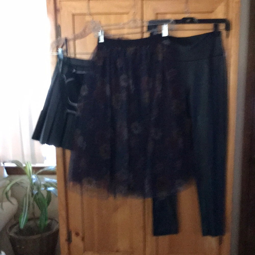 NWT Black Hi Waistband Faux Straight Legs Form Fitting Pants - Picture 5 of 14